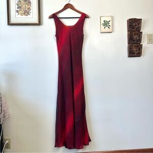 Vintage 90’s Reversible Abstract Orange & Red Floral Fairy Dress